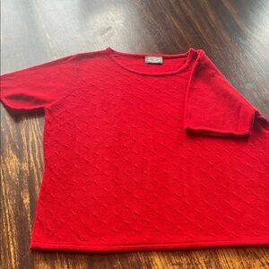 Designers Originals Bright Red Short-Sleeve Crewneck Sweater